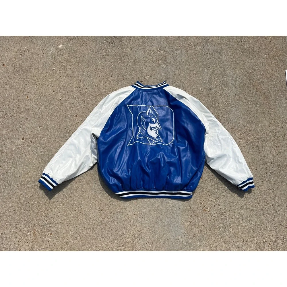 Vintage Duke Blue Devils Varsity Jacket Mens 2XL Blue Wool Steve And Barrys